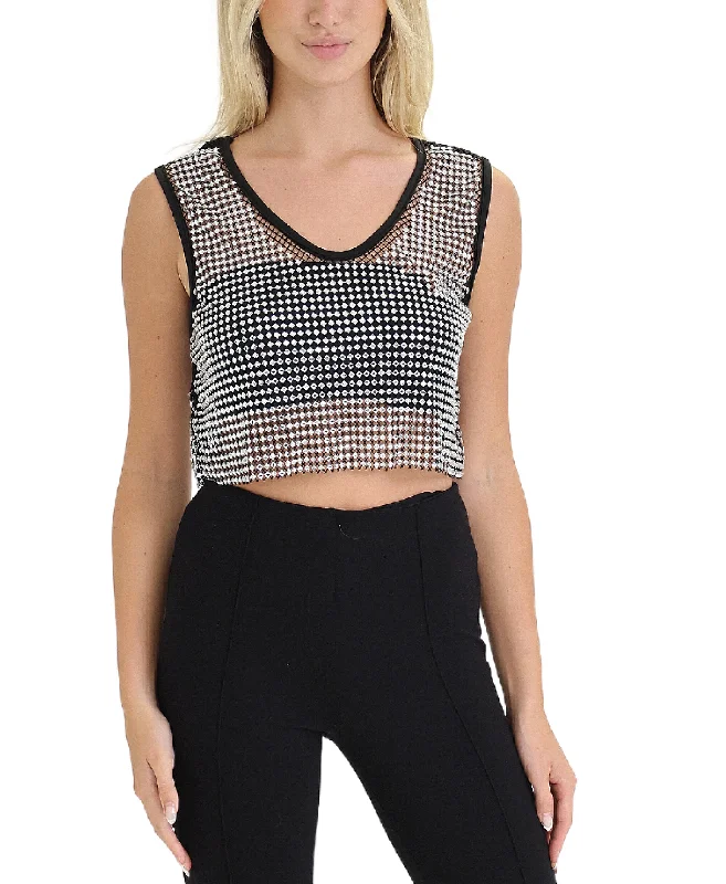 Mesh Rhinestone Tank