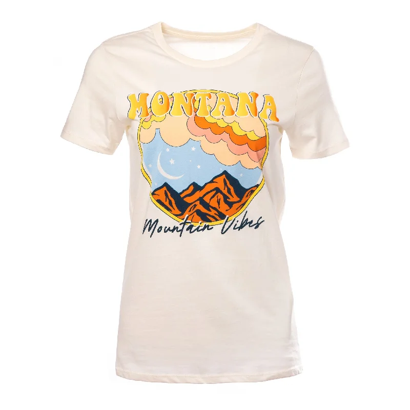 Mountain Vibes Tee in Vintage White