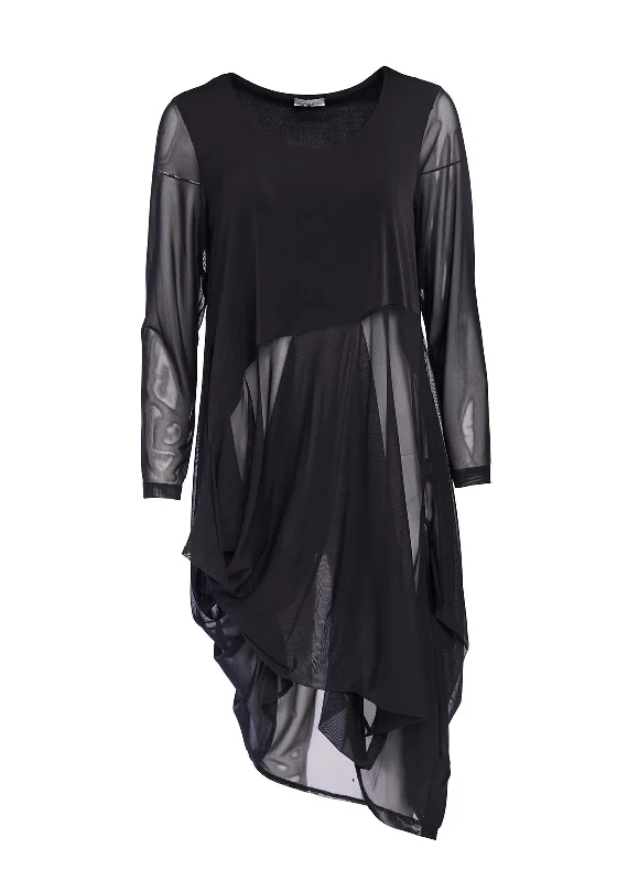 Naya Mesh Hem Panel Top, Black