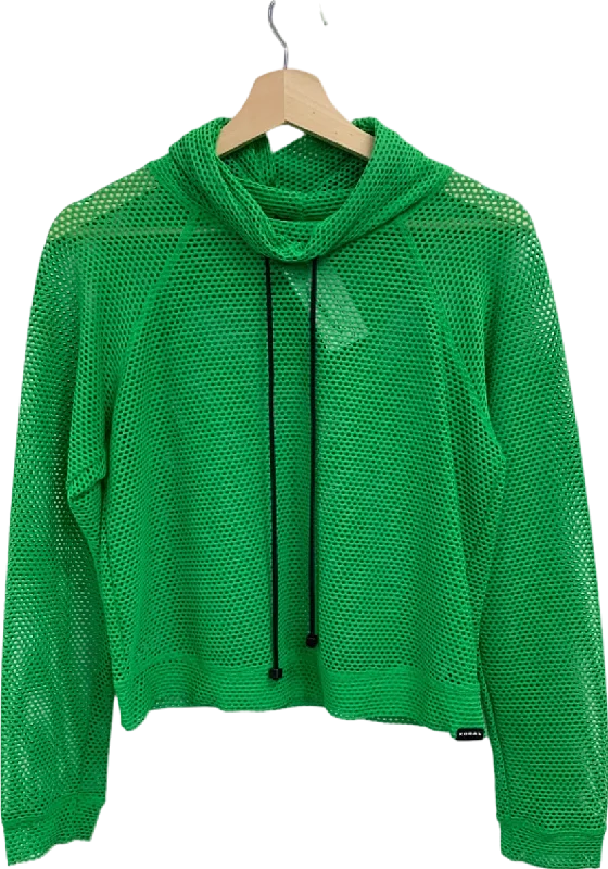 Koral Green Mesh Hoodie UK M