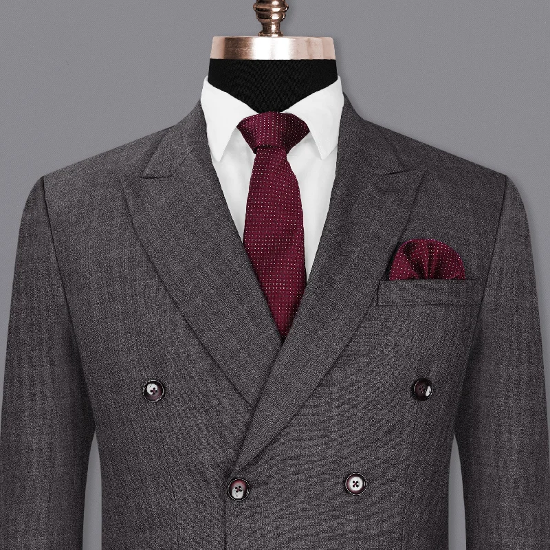 Iridium Gray Double-Breasted Blazer