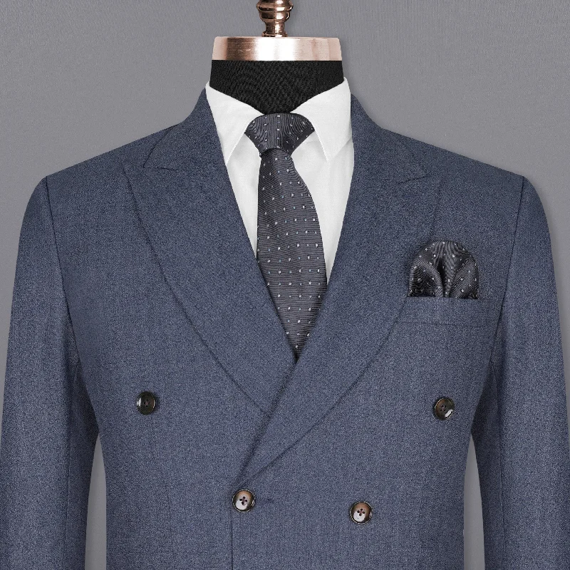 Limed Spruce Blue Double Breasted Blazer